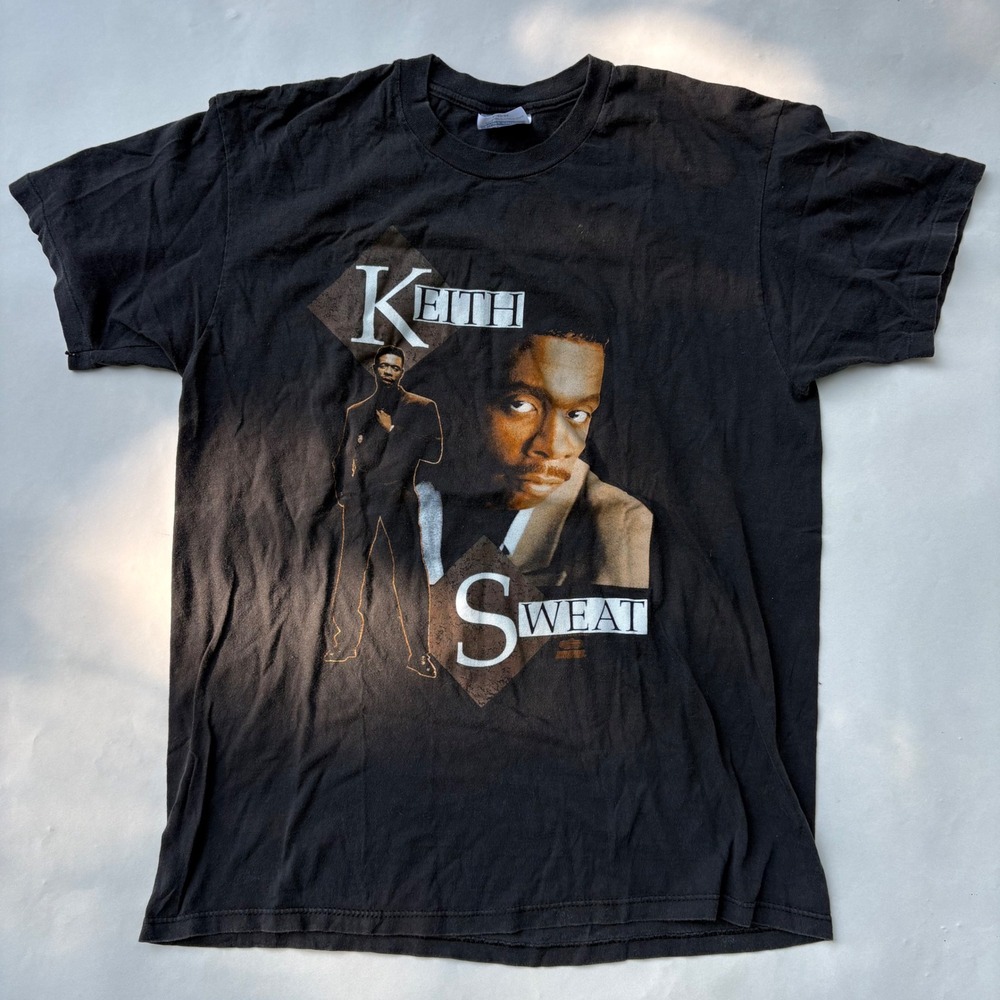 Vintage 1991 Keith Sweat I'll Give All My Love To You Hanes T-Shirt Black Large